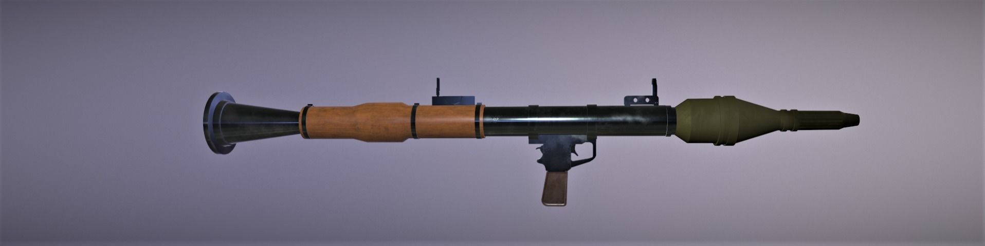 RPG 7 Launcher Low-poly 3D model_7