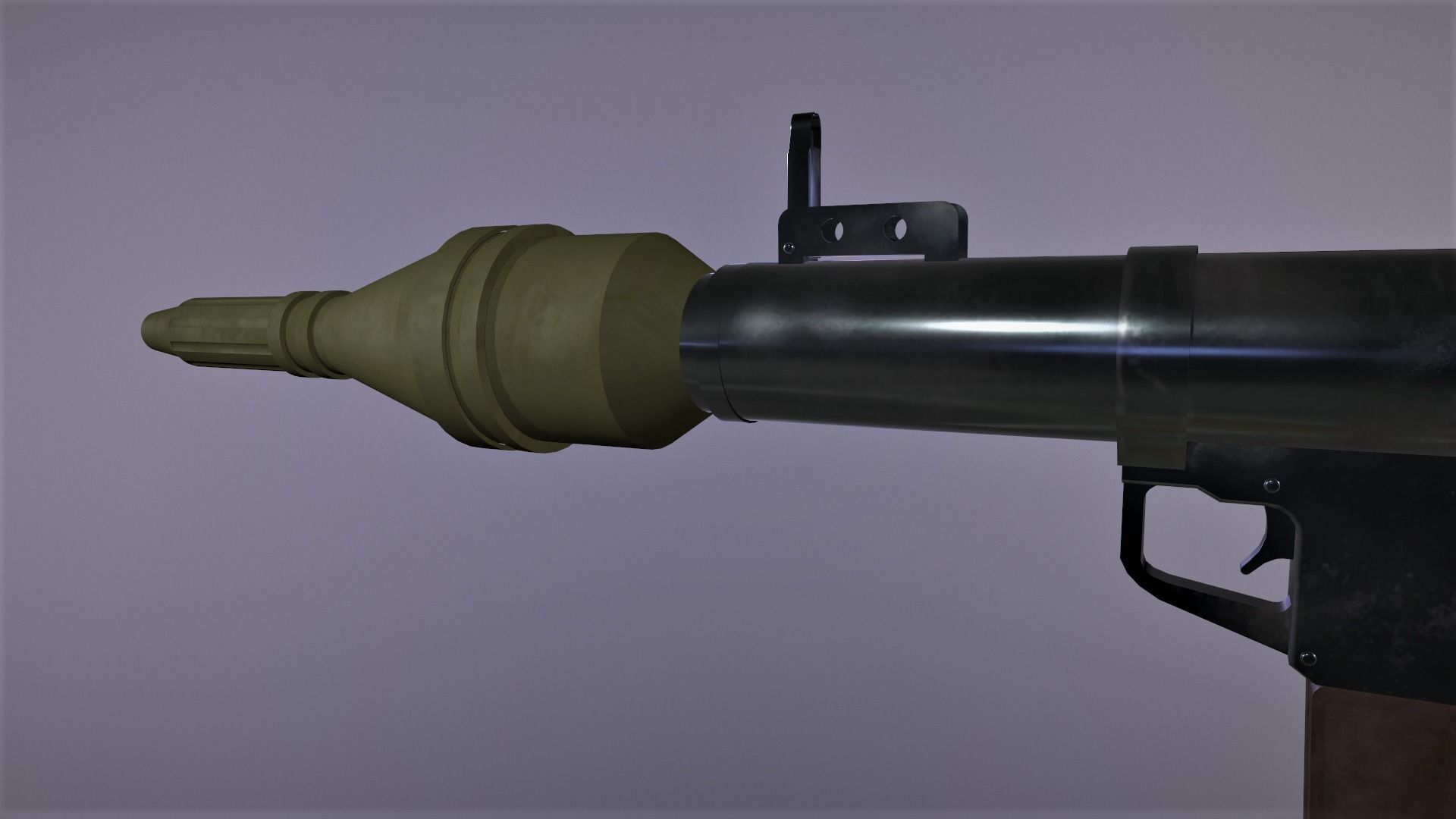 RPG 7 Launcher Low-poly 3D model_4