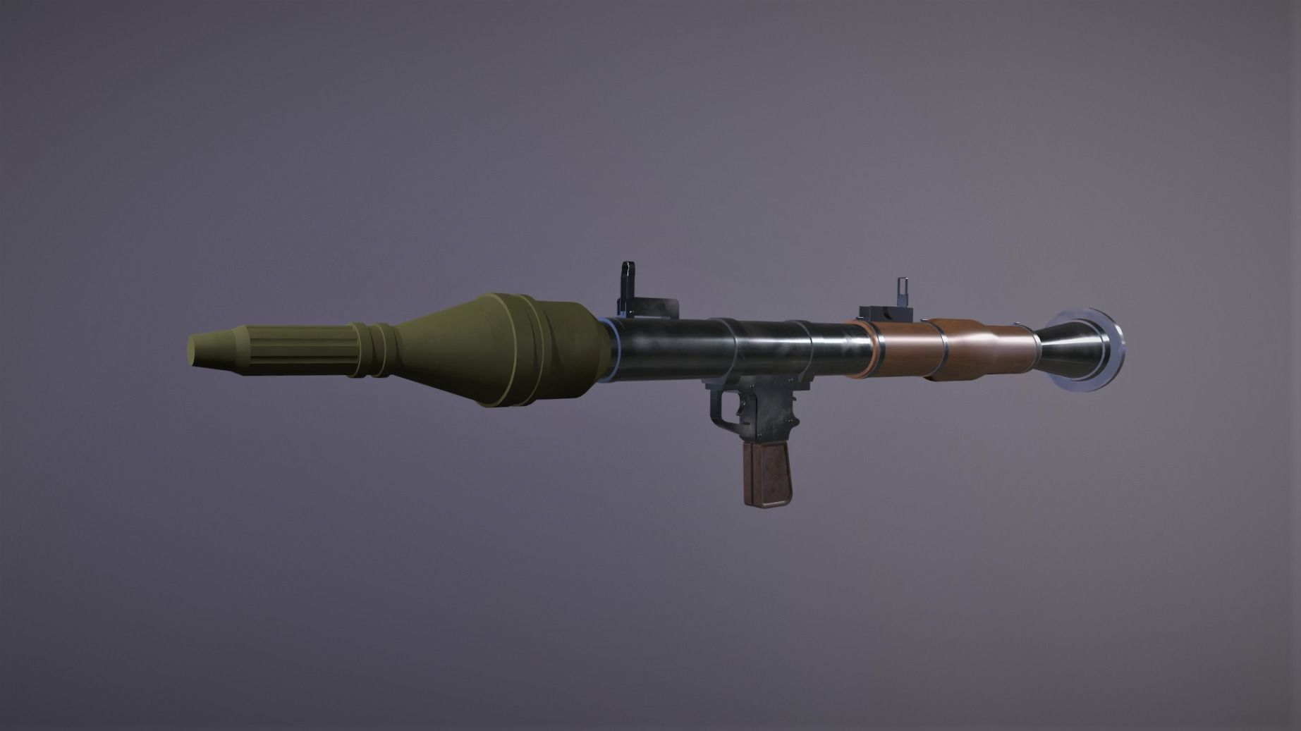 RPG 7 Launcher Low-poly 3D model_3
