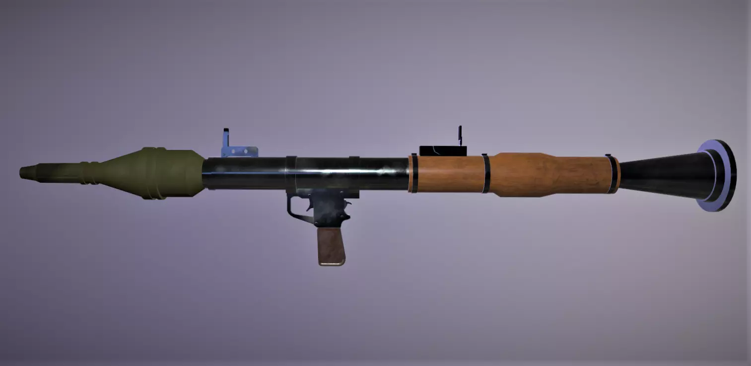 RPG 7 Launcher Low-poly 3D model_0