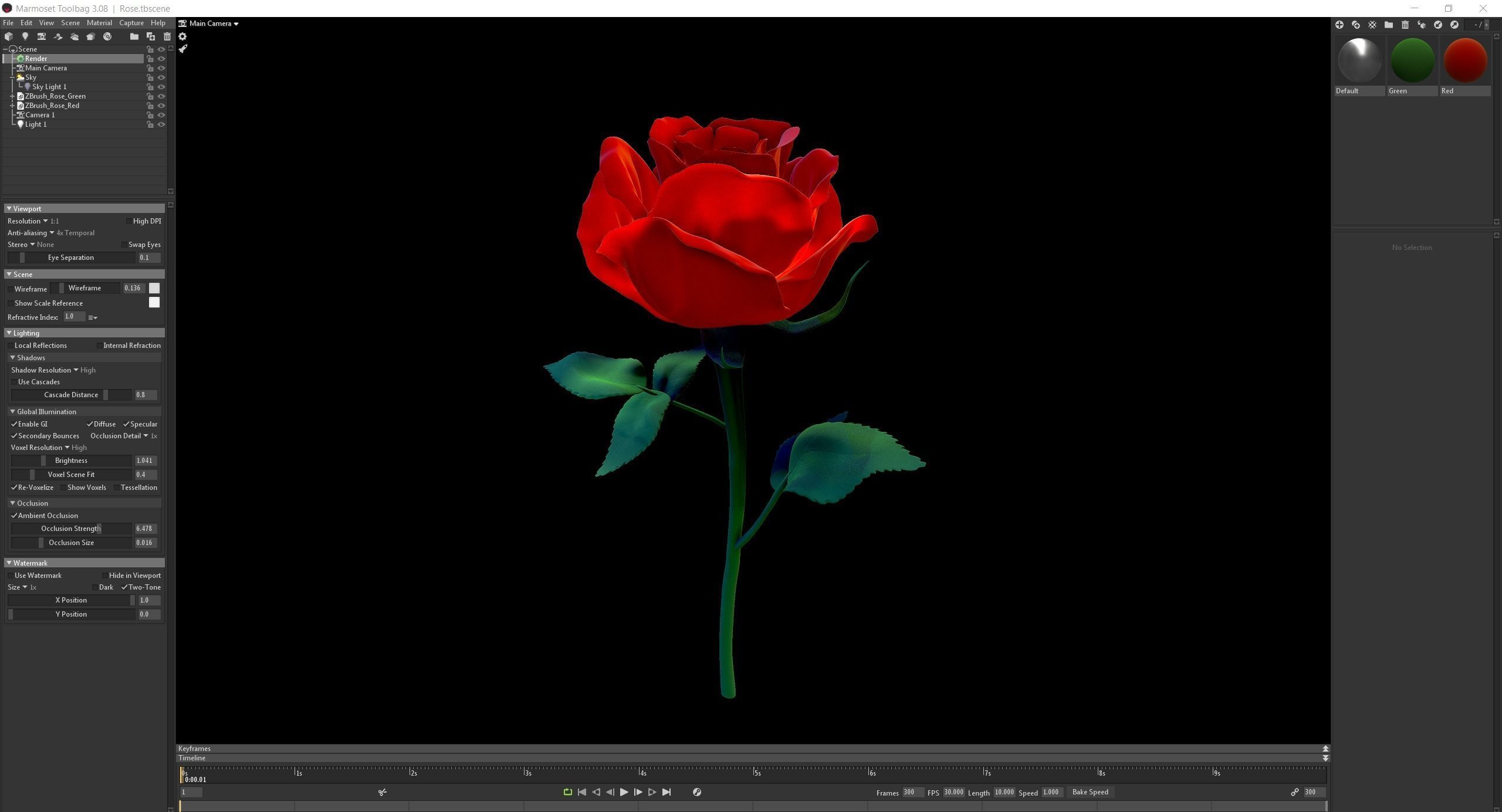 Rose - High Poly 3D model_8
