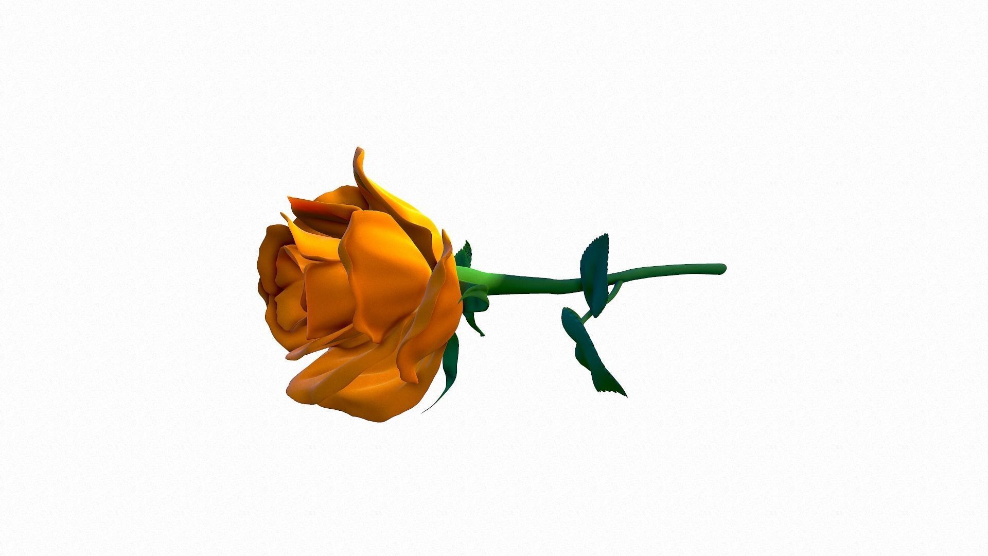 Rose - High Poly 3D model_5