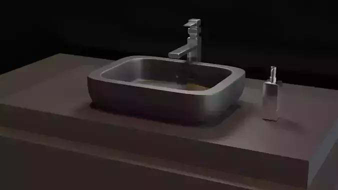 Sink Collection glass on wall