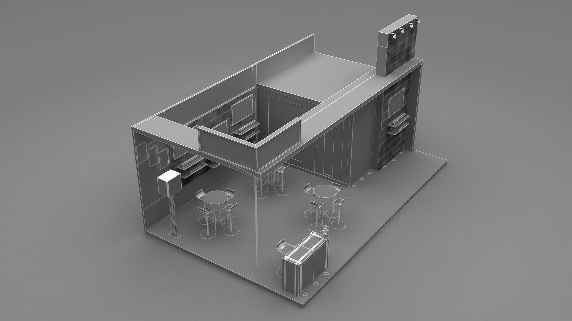 Stall Exhibition stand  3D model_6