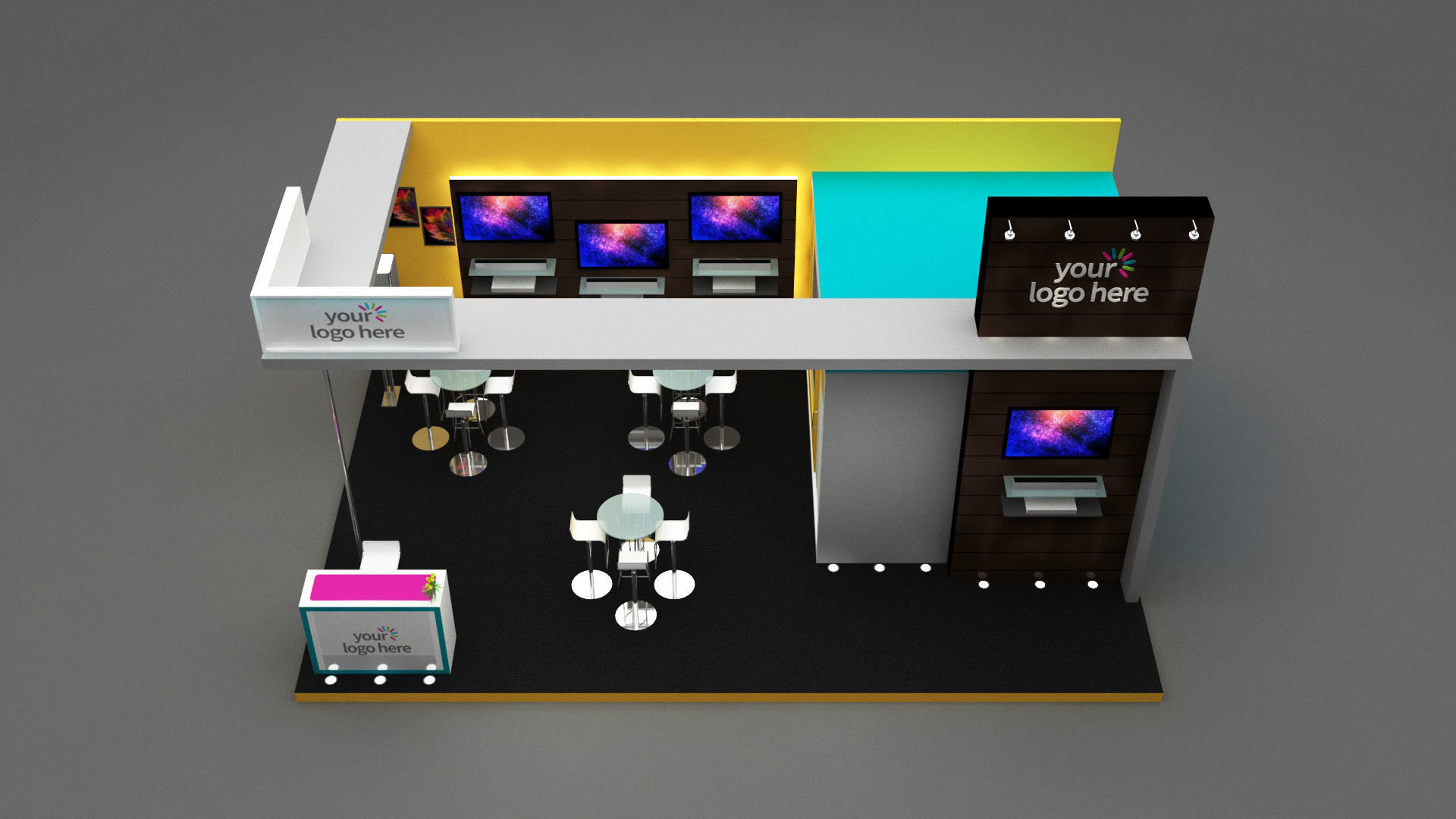 Stall Exhibition stand  3D model_4