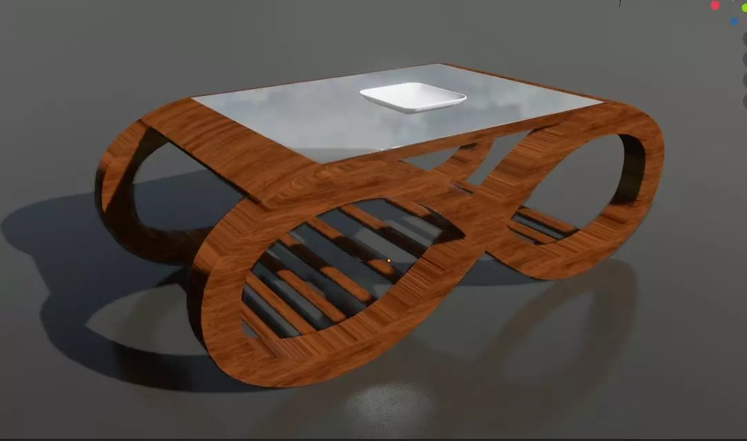 Tae Table 3d obj fbx stl dae Blender file Low-poly 3D model_0