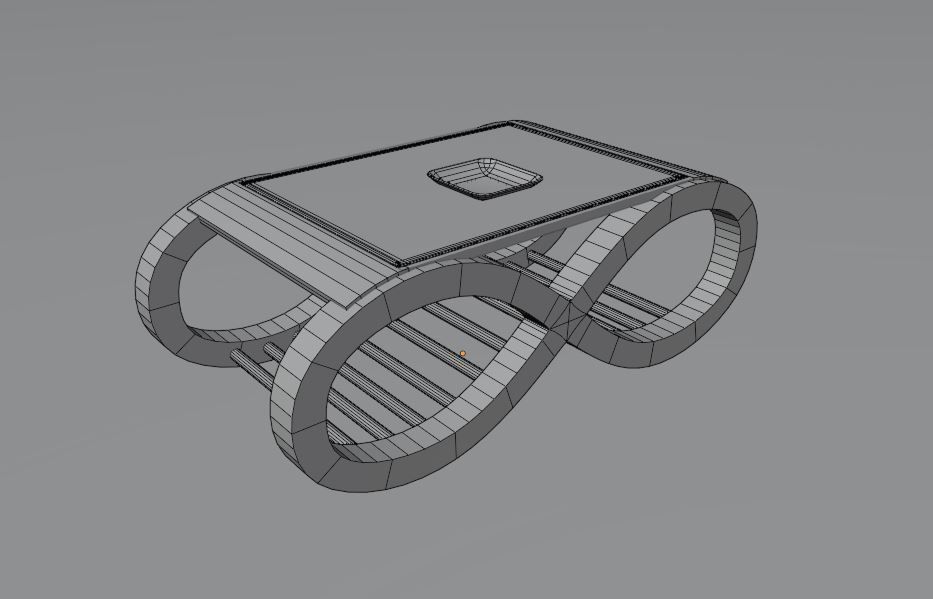 Tae Table 3d obj fbx stl dae Blender file Low-poly 3D model_4