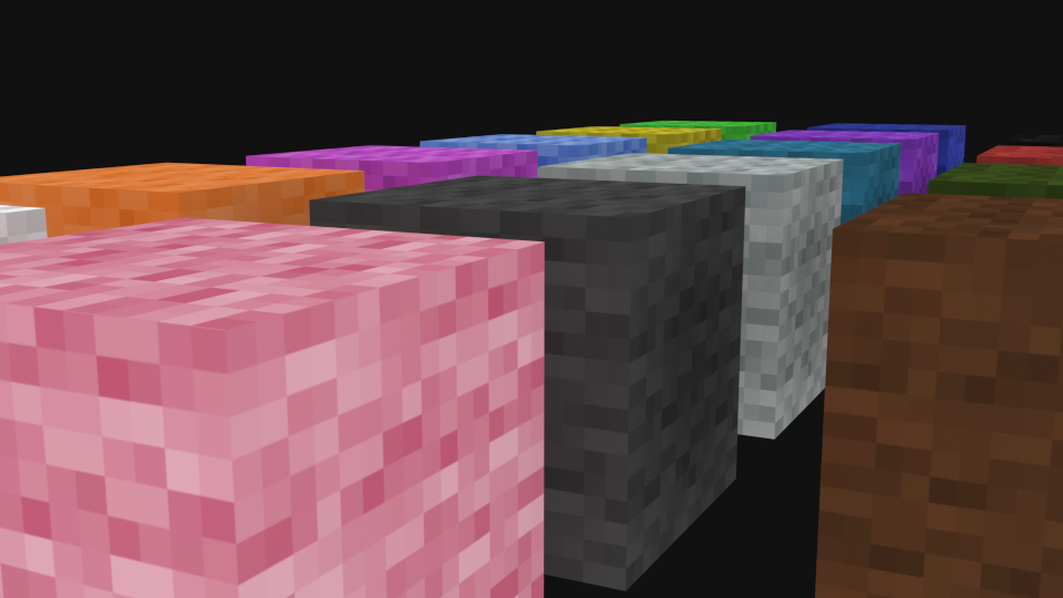 Blender Minecraft Wool Blocks Cycles Only Free 3D model_2