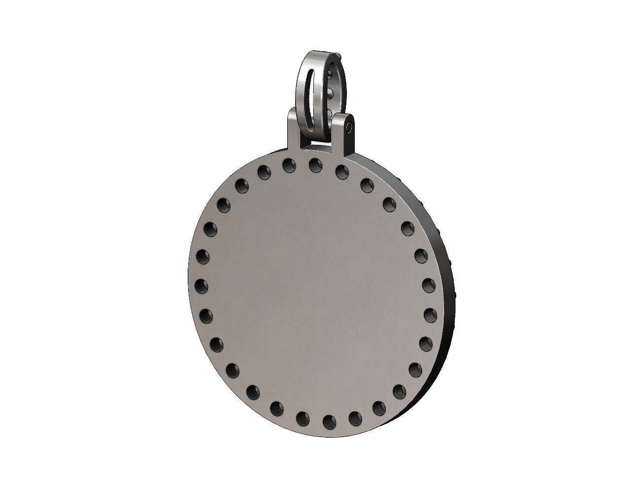  ANKH eternal key of life  diamond pendant with bail 3D print model_3