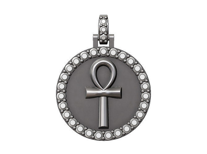  ANKH eternal key of life  diamond pendant with bail 3D print model