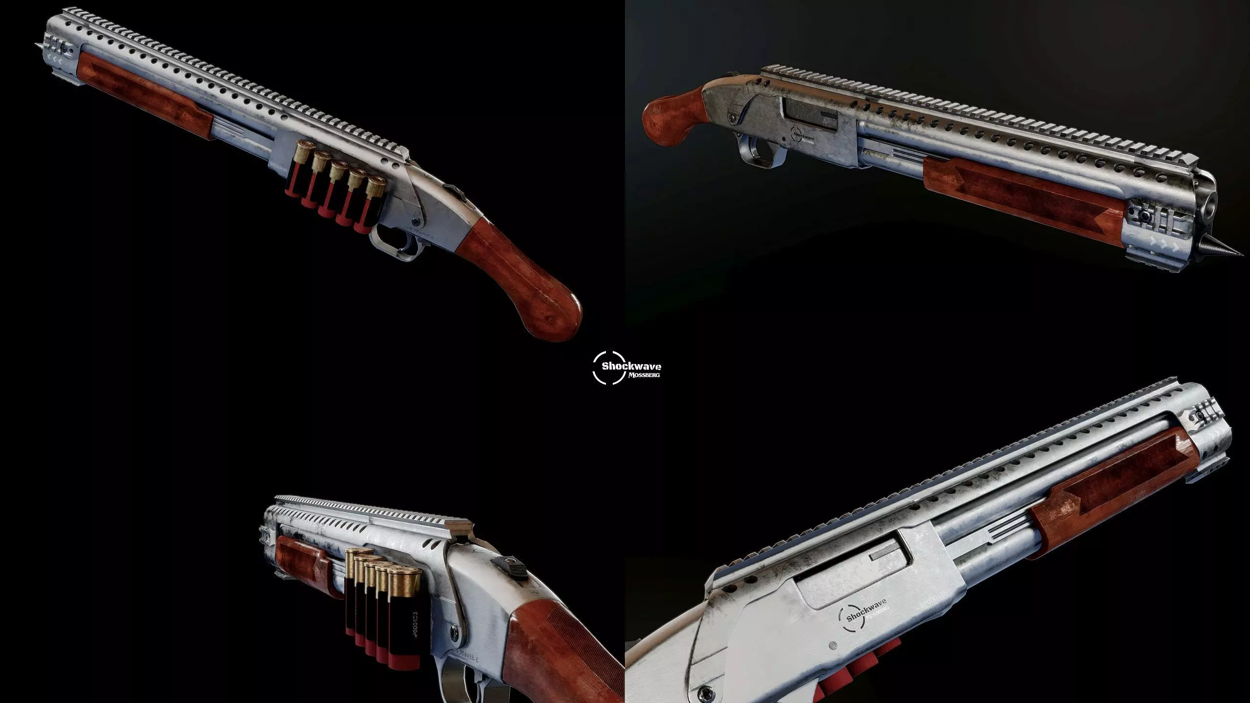 Classic Mossberg 590 Shockwave Low-poly 3D model