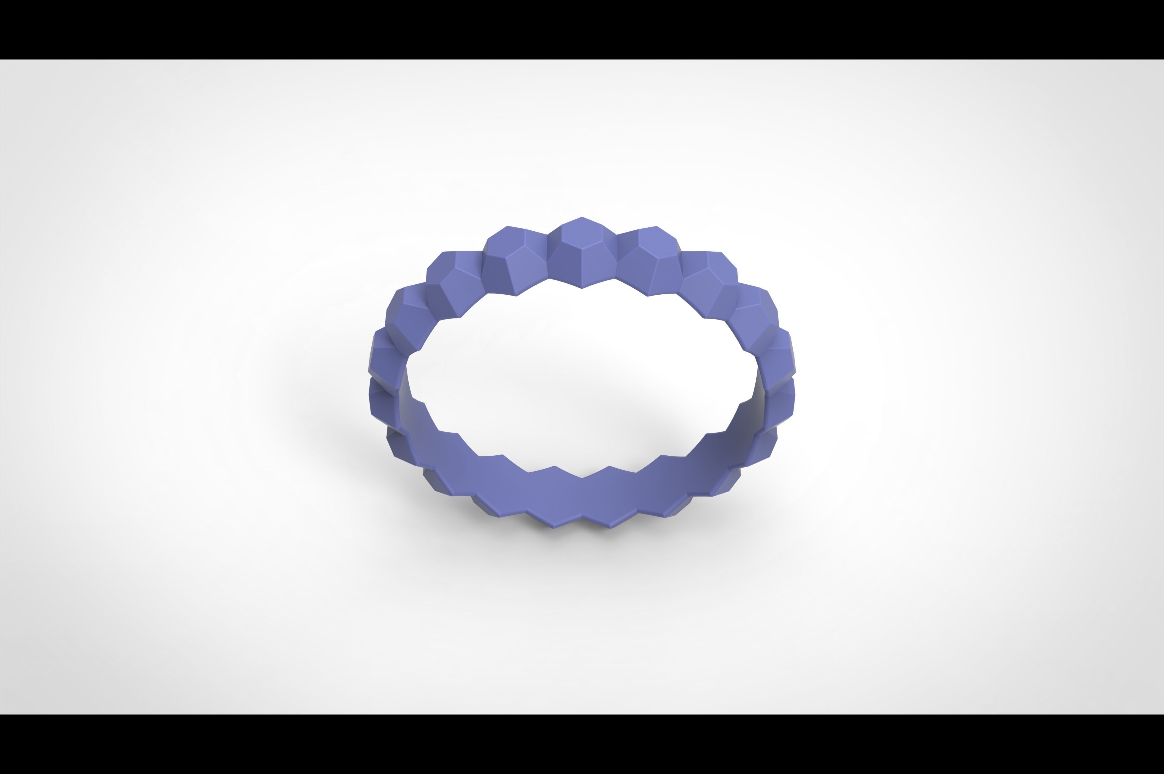 Model 234 Facet Hexagonal Ring 3 EU Size 13 Rings 3D print model_5