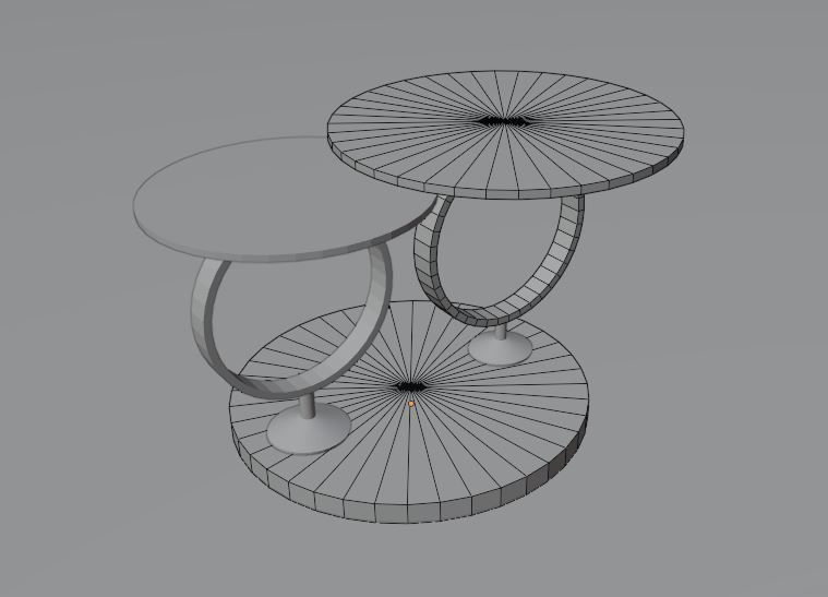 Tea Table 3d model  Free low-poly 3D model_2