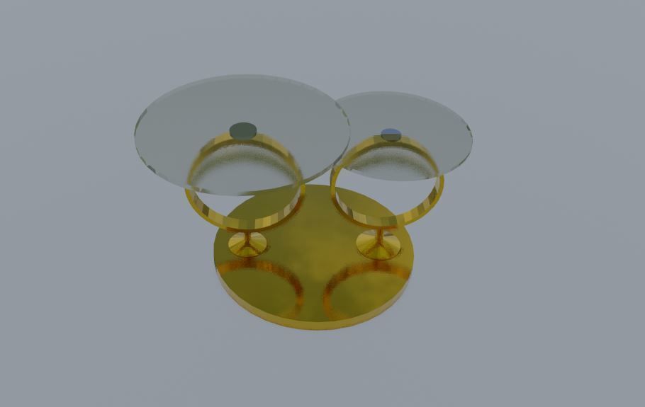 Tea Table 3d model  Free low-poly 3D model_1