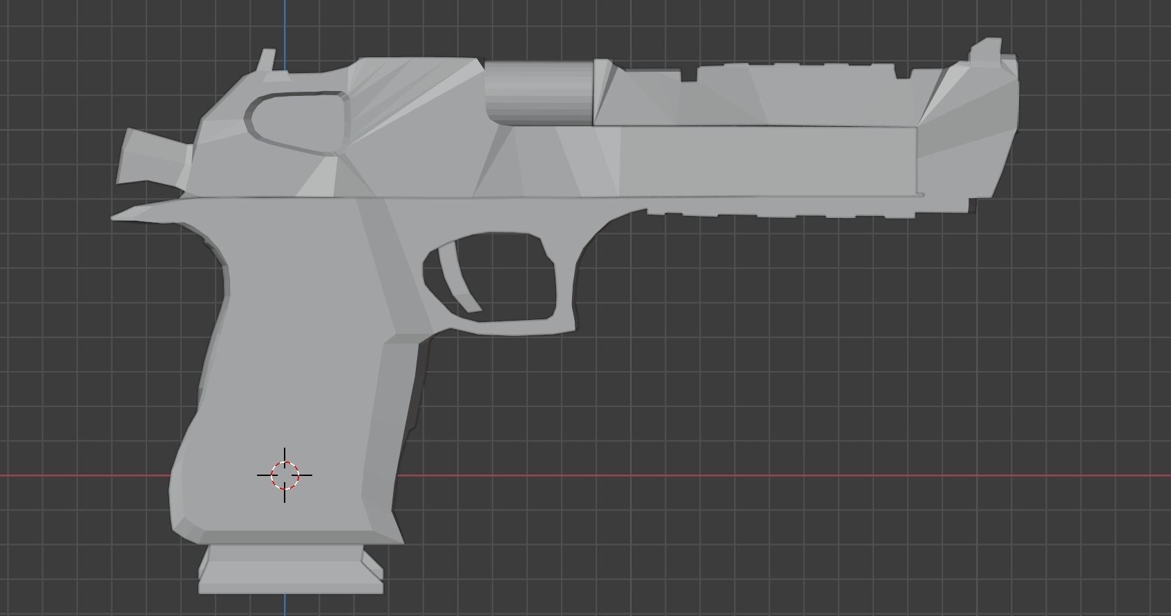 Golden Desert Eagle - LOW POLY - Game Engine Ready Low-poly 3D model_6