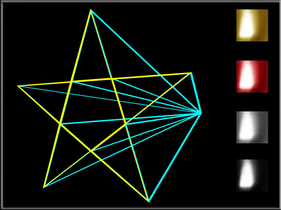 Wire Star Low-poly 3D model_2