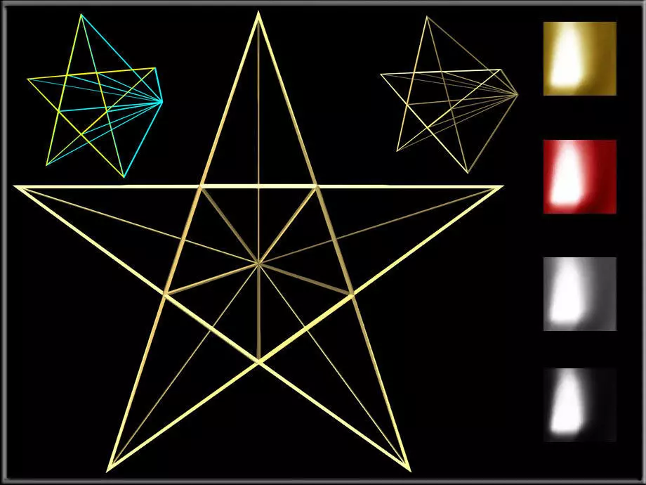 Wire Star Low-poly 3D model_0