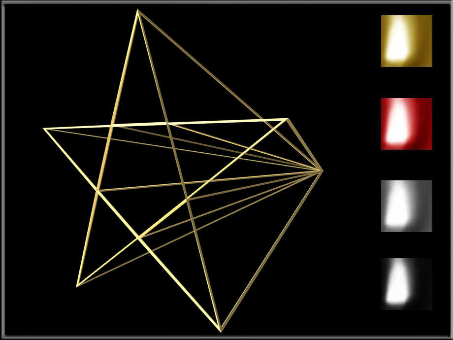 Wire Star Low-poly 3D model_12