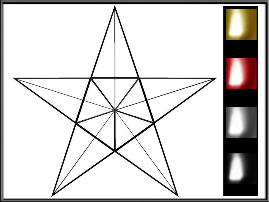 Wire Star Low-poly 3D model_11