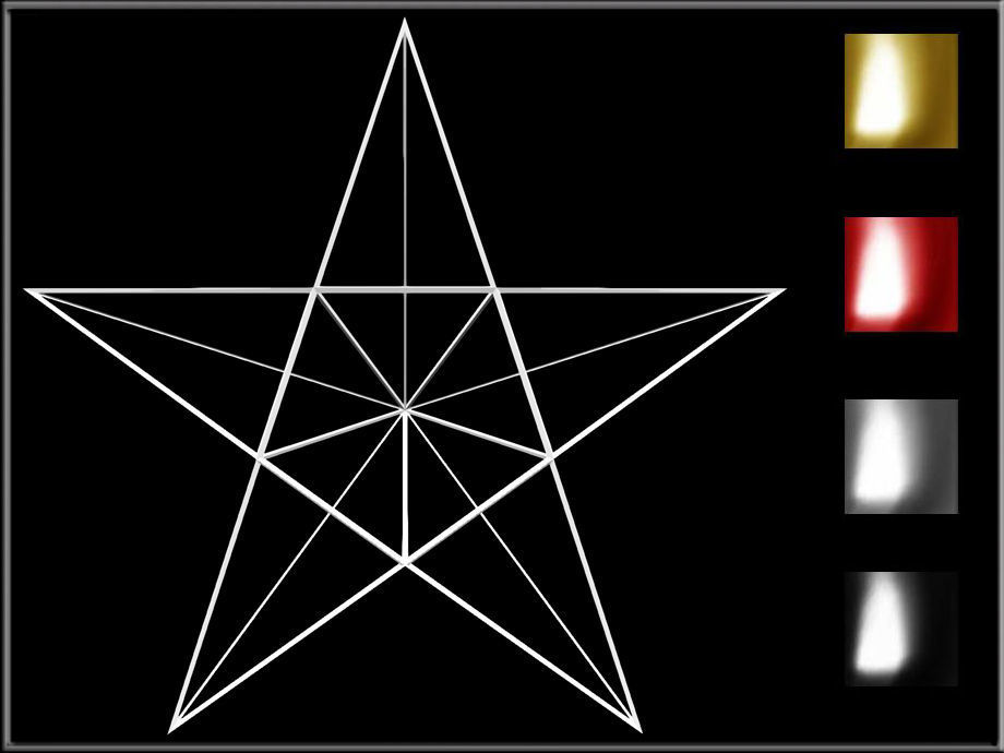 Wire Star Low-poly 3D model_10