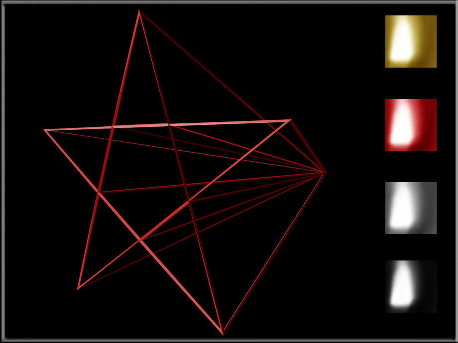 Wire Star Low-poly 3D model_13