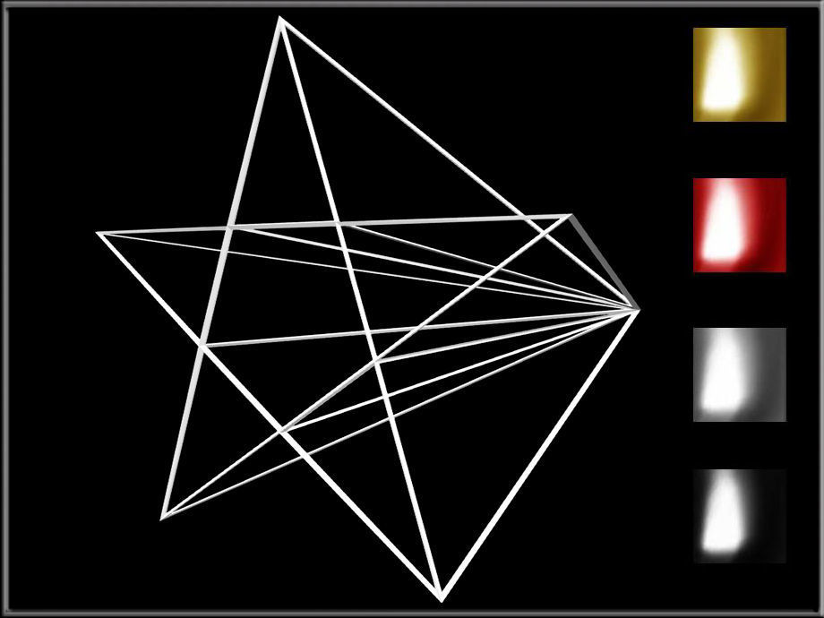 Wire Star Low-poly 3D model_1