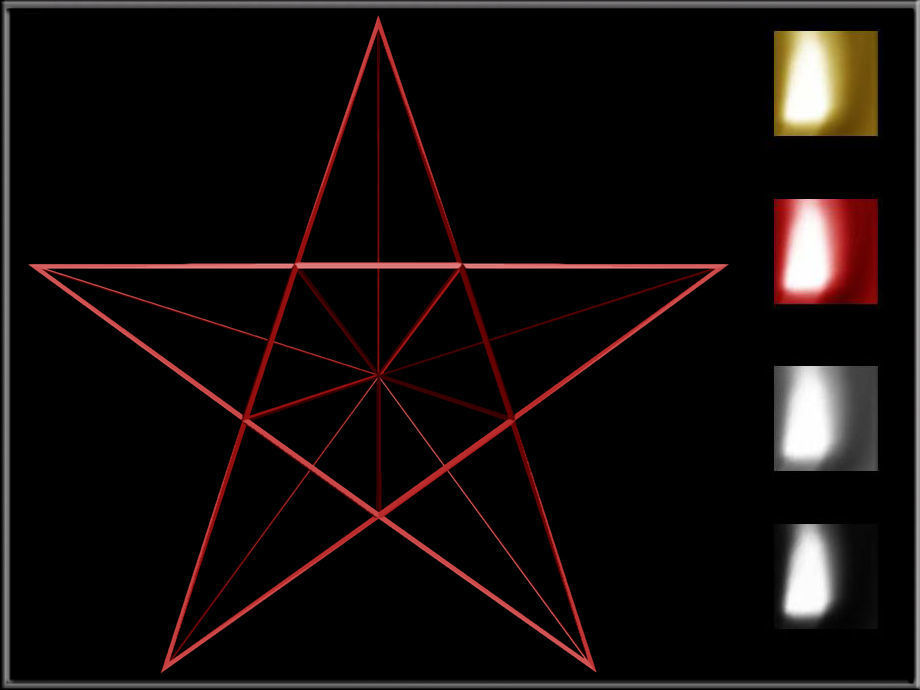 Wire Star Low-poly 3D model_9