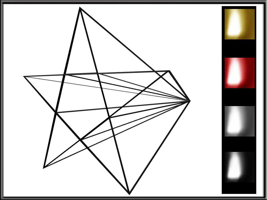 Wire Star Low-poly 3D model_15