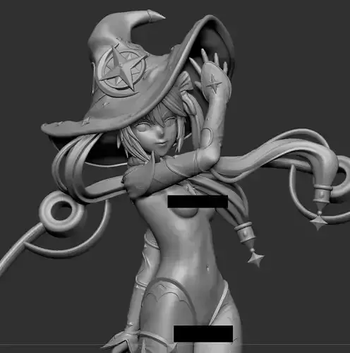 Mona Genshin Impact NSFW -NUDE- HIDEF KEYED  3D print model