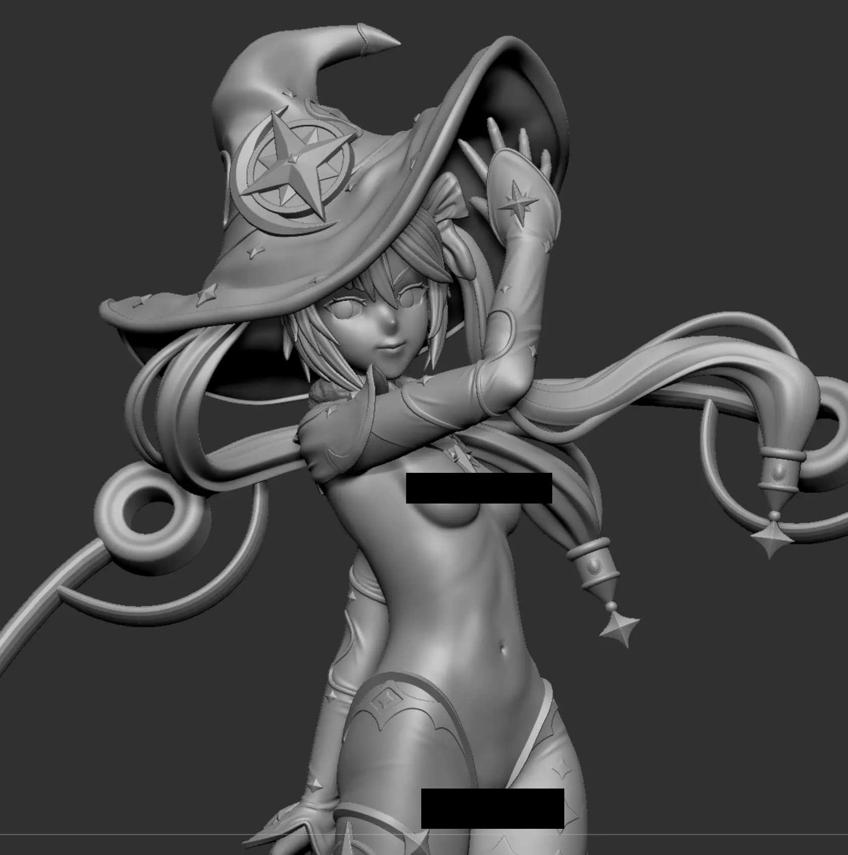 Mona Genshin Impact NSFW -NUDE- HIDEF KEYED  3D print model_0