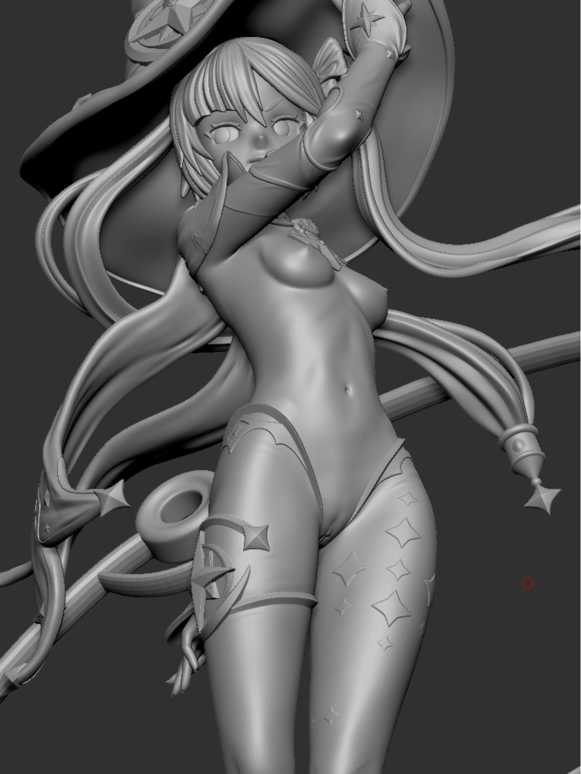 Mona Genshin Impact NSFW -NUDE- HIDEF KEYED  3D print model_5
