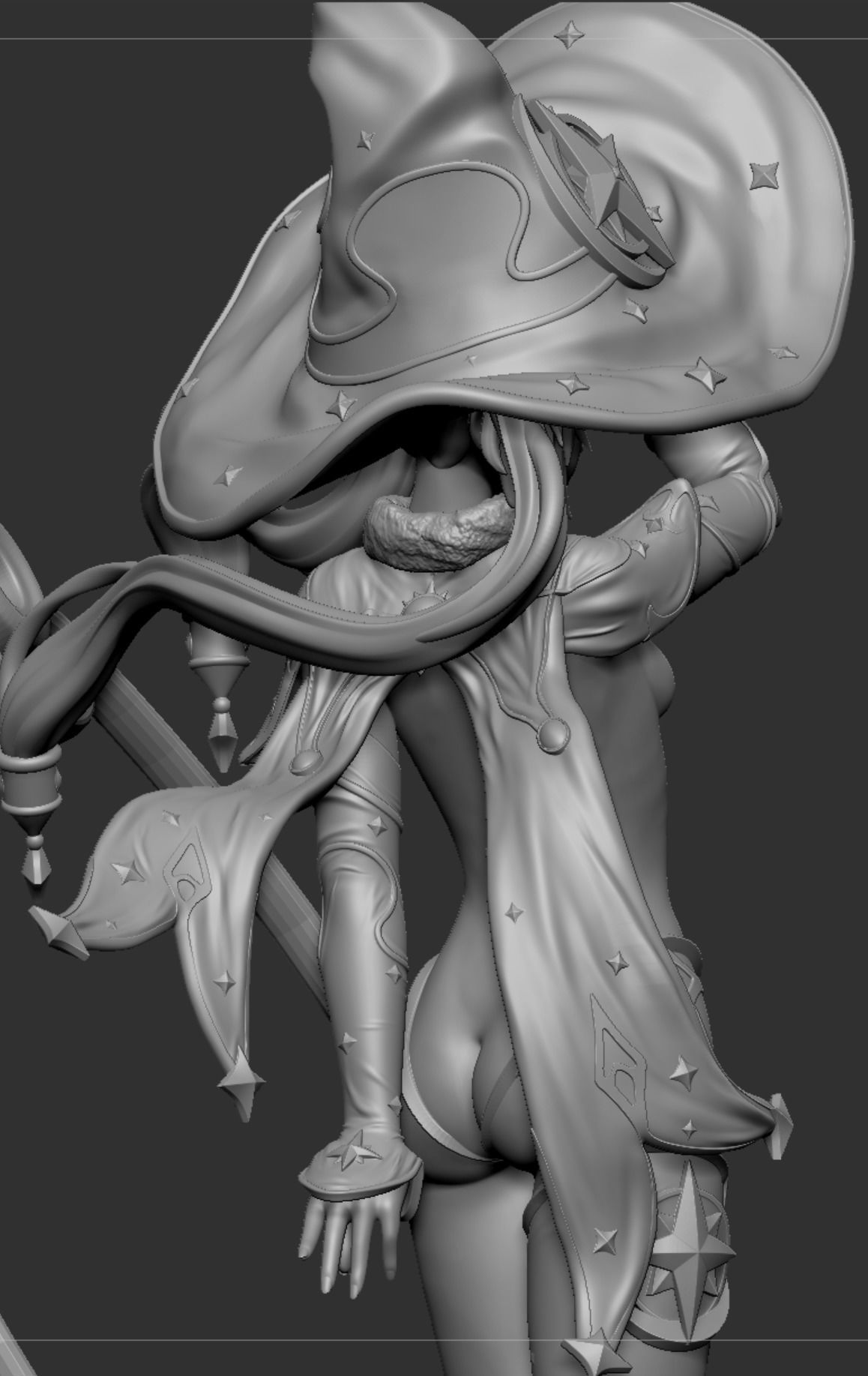 Mona Genshin Impact NSFW -NUDE- HIDEF KEYED  3D print model_4