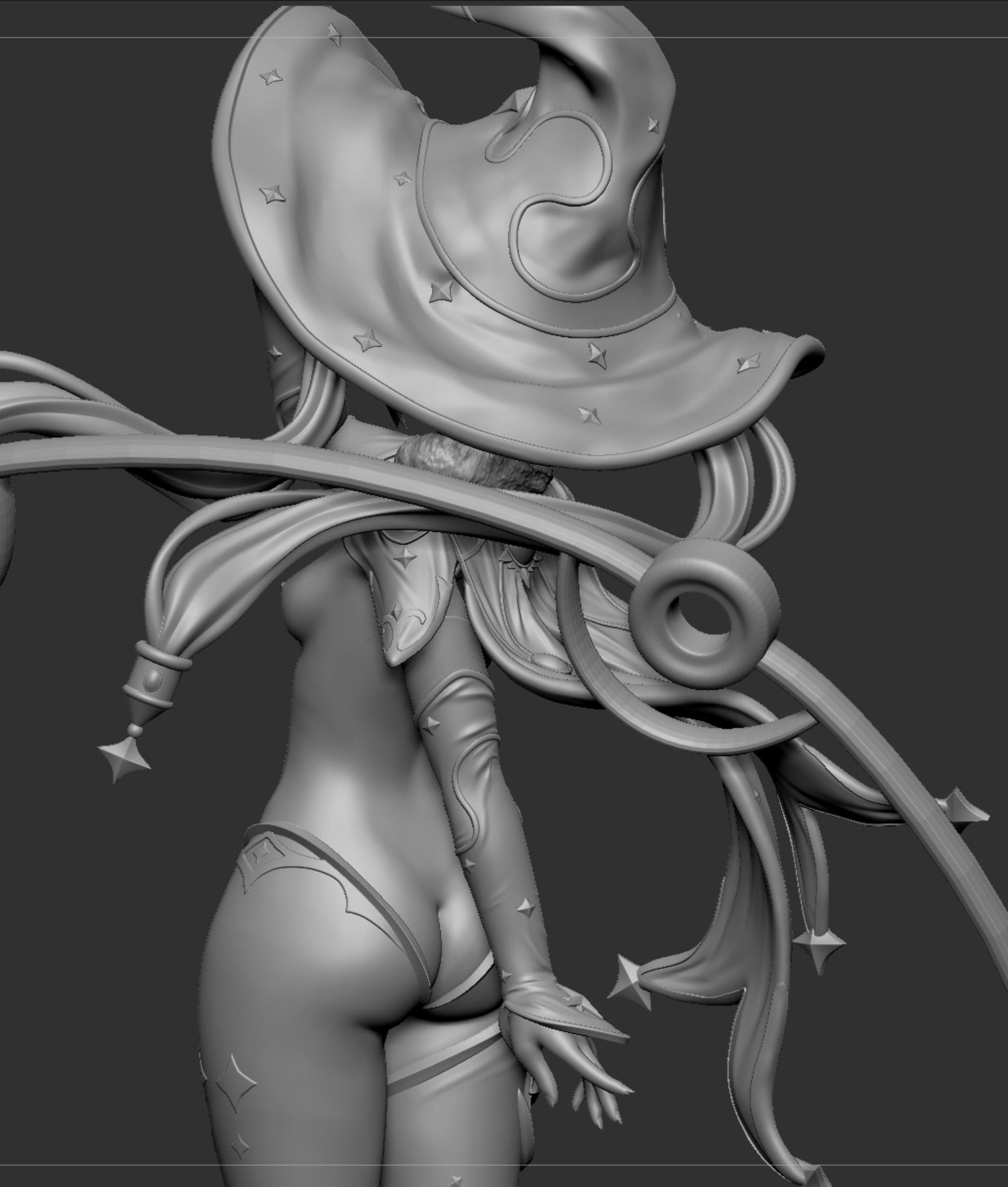 Mona Genshin Impact NSFW -NUDE- HIDEF KEYED  3D print model_3