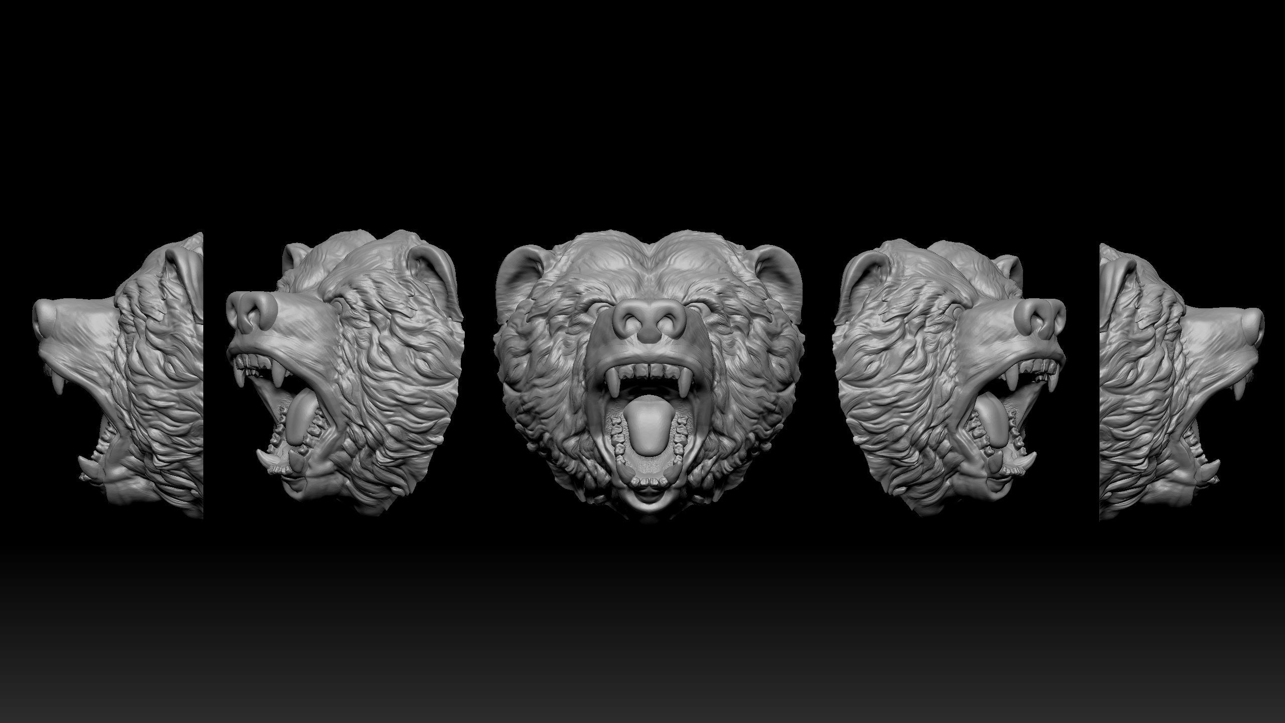 Angry Bear 3D print model_1