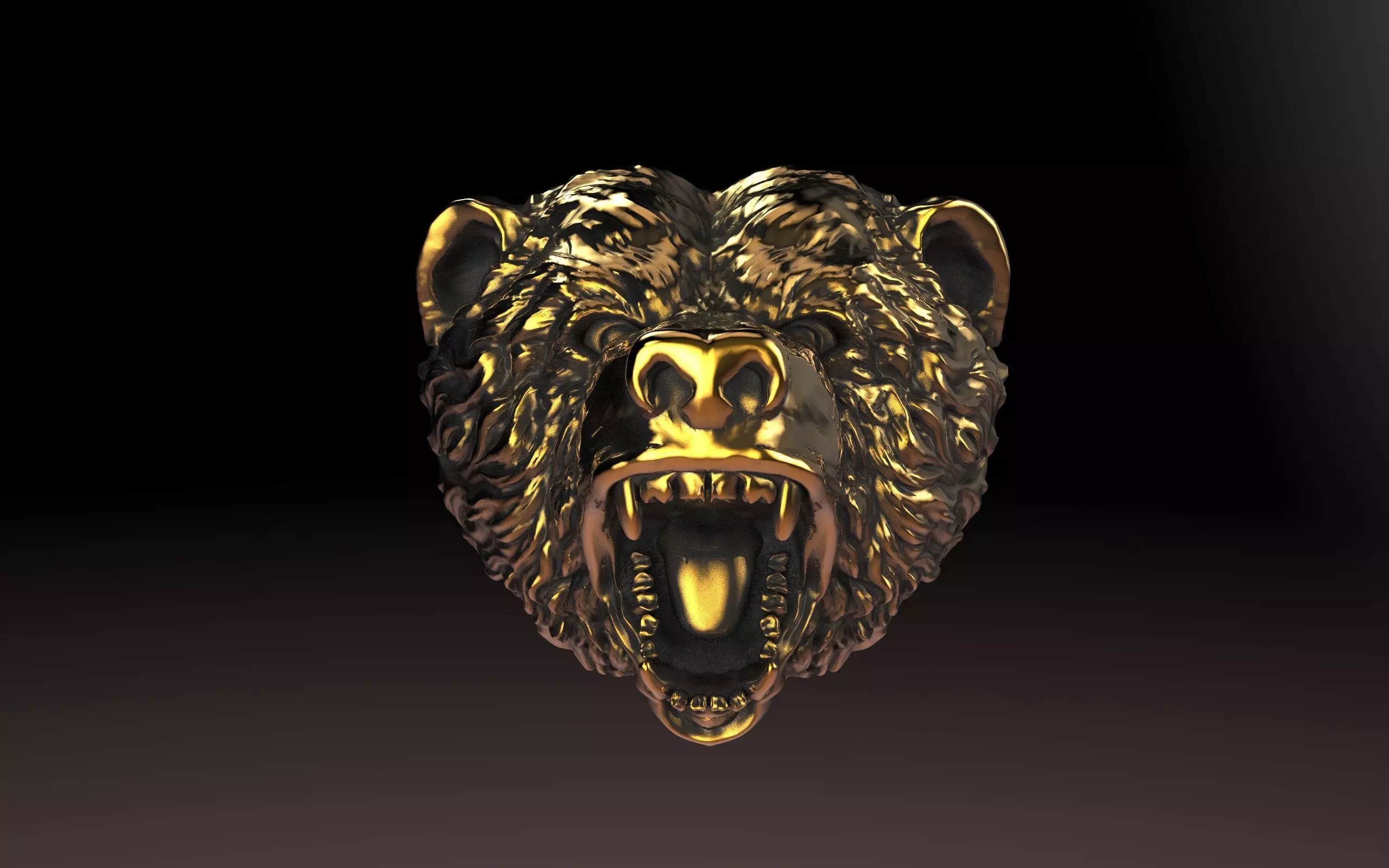 Angry Bear 3D print model_0