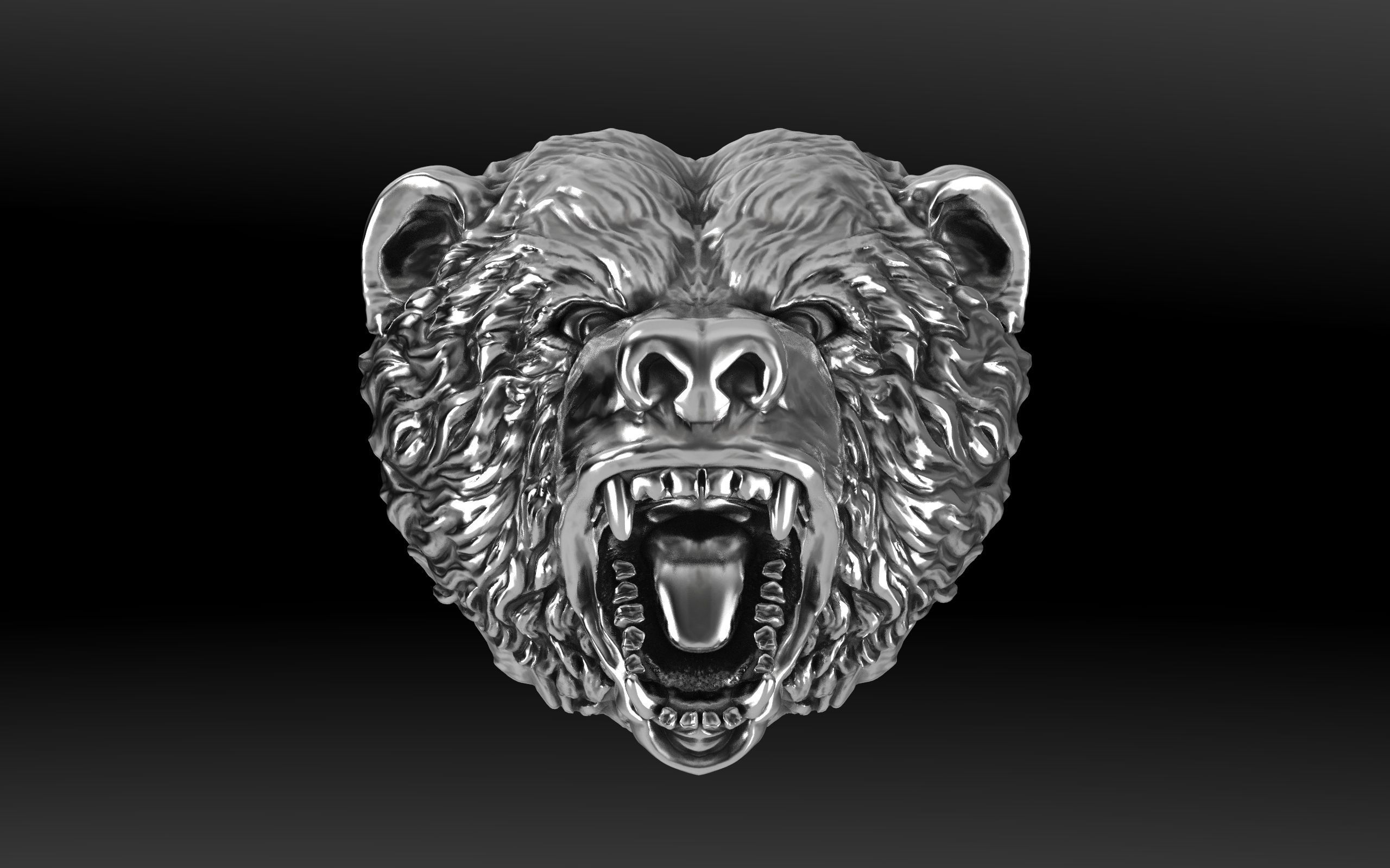 Angry Bear 3D print model_4