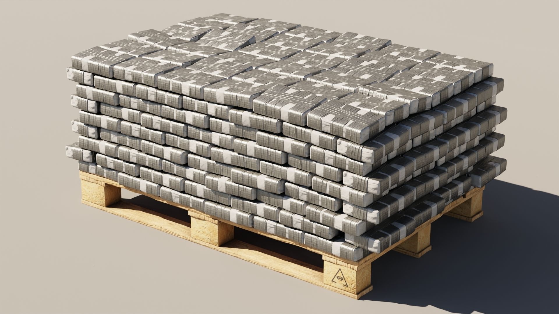 Cocaine and Money Pack Low-poly 3D model_5