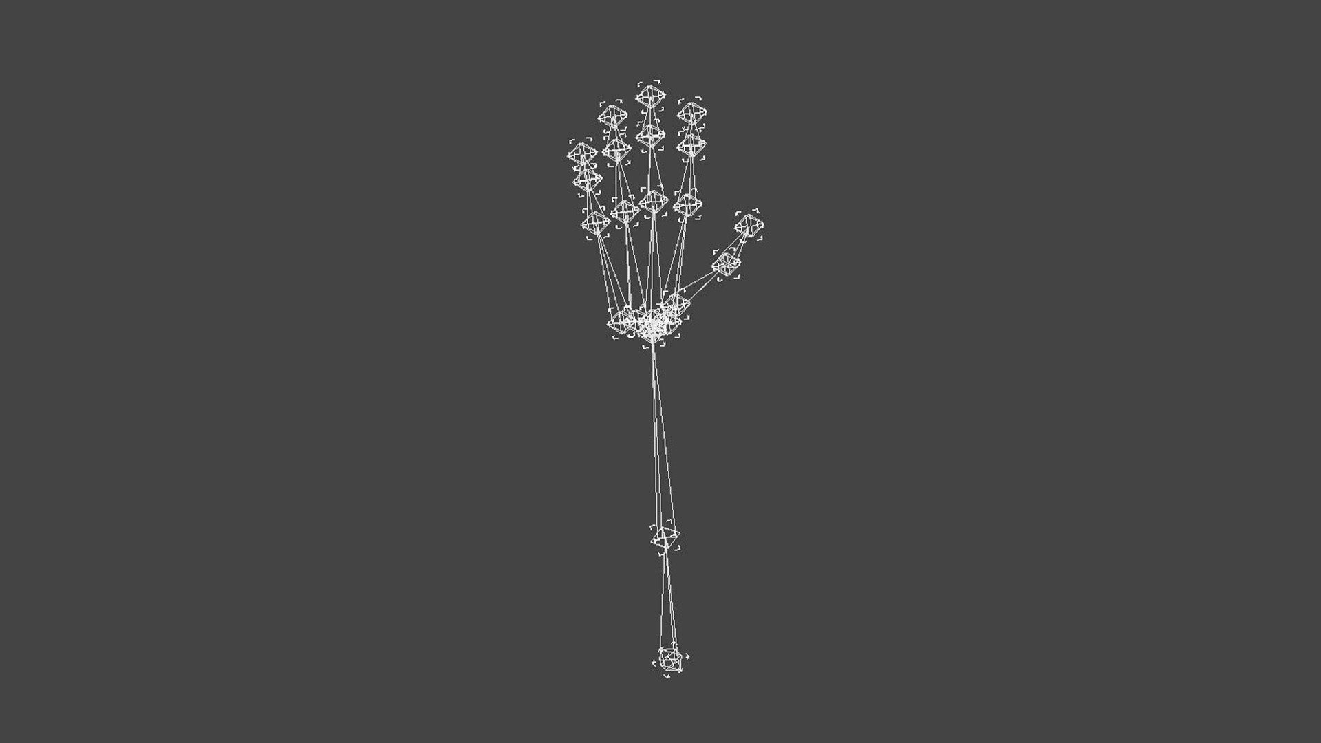 HAND-020 Right Hand Low-poly 3D model_6