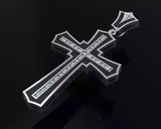 Cross 5 gold with diamonds