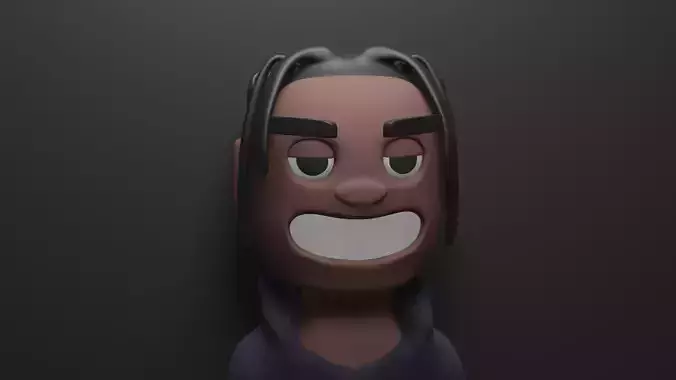 Travis Scott Character Low-poly 3D model
