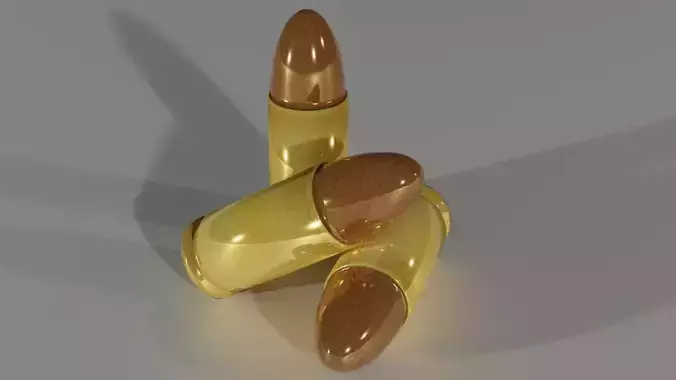 9x19mm Round 3D model