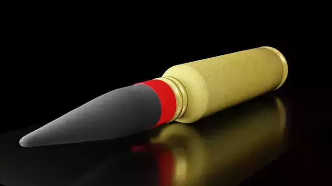 30mm Avenger Auto Cannon Round 3D model