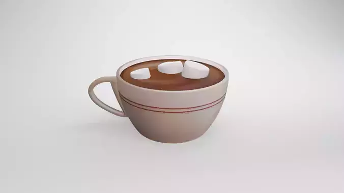 Yummy Hot Chocolate Low-poly 3D model