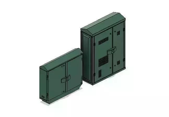 Model Railway BT Green Street Cabinets Telephone and Broadband 3D print model