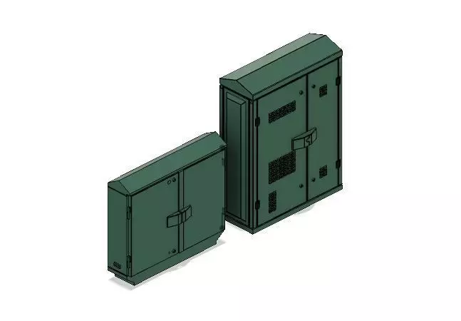 Model Railway BT Green Street Cabinets Telephone and Broadband 3D print model_0