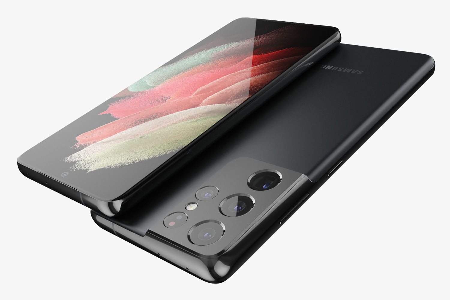 Samsung Galaxy S21 Ultra black 3D model_3