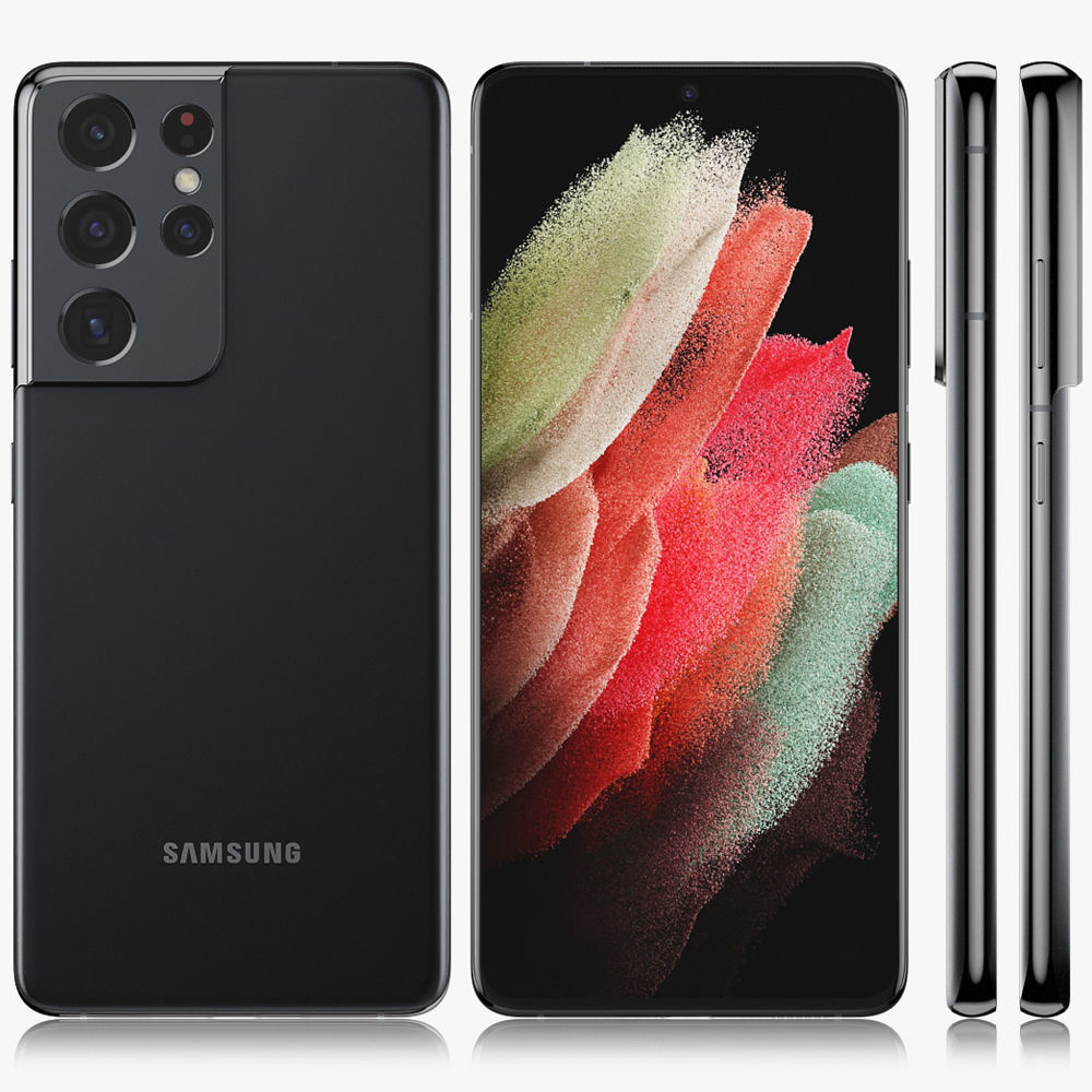 Samsung Galaxy S21 Ultra black 3D model_1