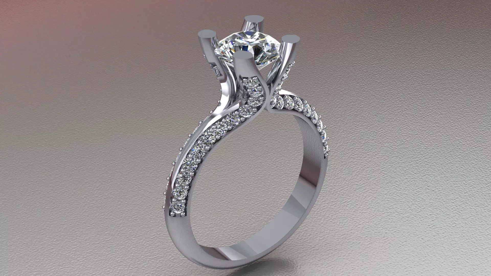 Diamond ring 3D print model_0