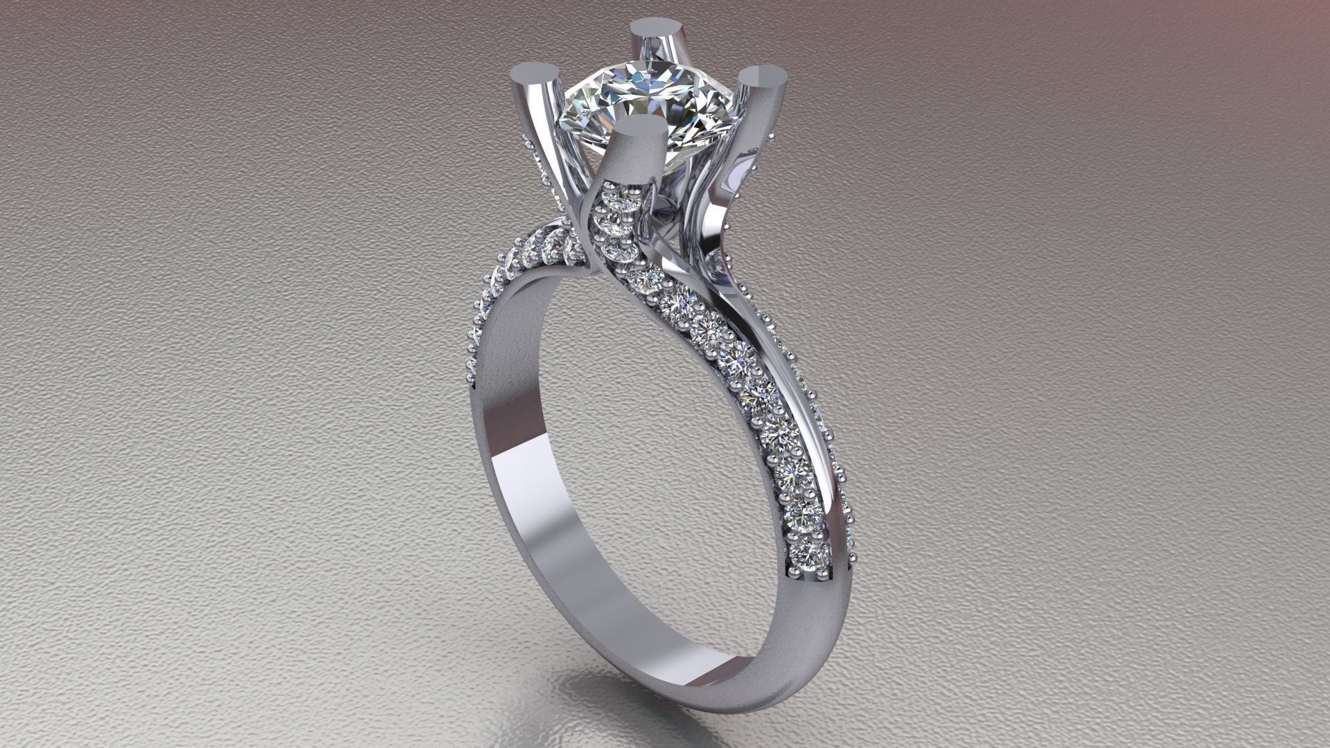 Diamond ring 3D print model_2
