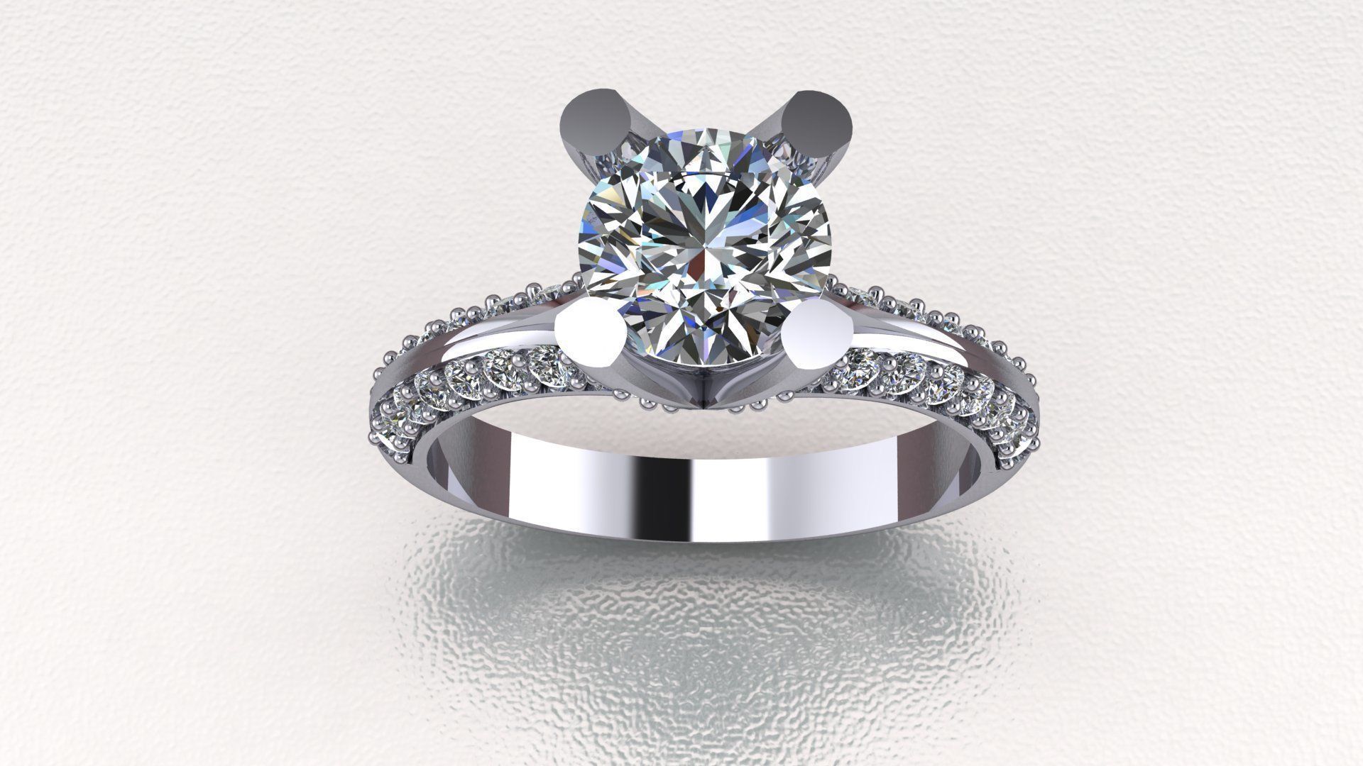 Diamond ring 3D print model_3